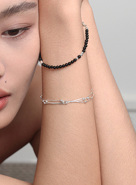 漫步仙境多层圆珠925纯银手链