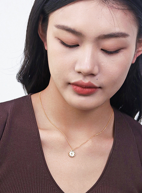 爱丽丝花园925纯银花朵项链