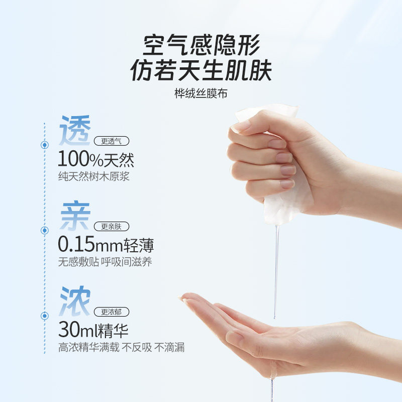 【线下同款】森田凝水保湿补水面膜玻尿酸锁水滋润熬夜肌海藻面膜