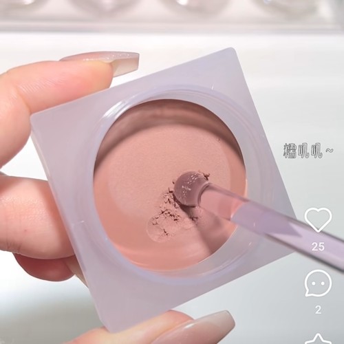 奈玑子唇泥哑光唇釉格子腮红唇颊两用唇泥口红cl02绒绒兔唇部打底 - 图1