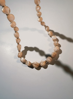 【悠然假日】天然马蹄螺项链复古原创设计气质简约度假风出游穿搭