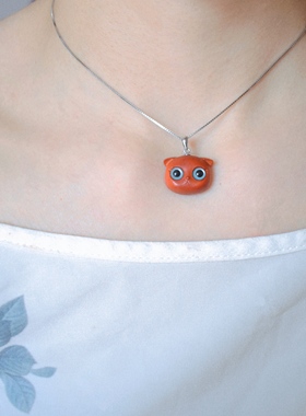 檀木超萌森系女生新品吊坠项链