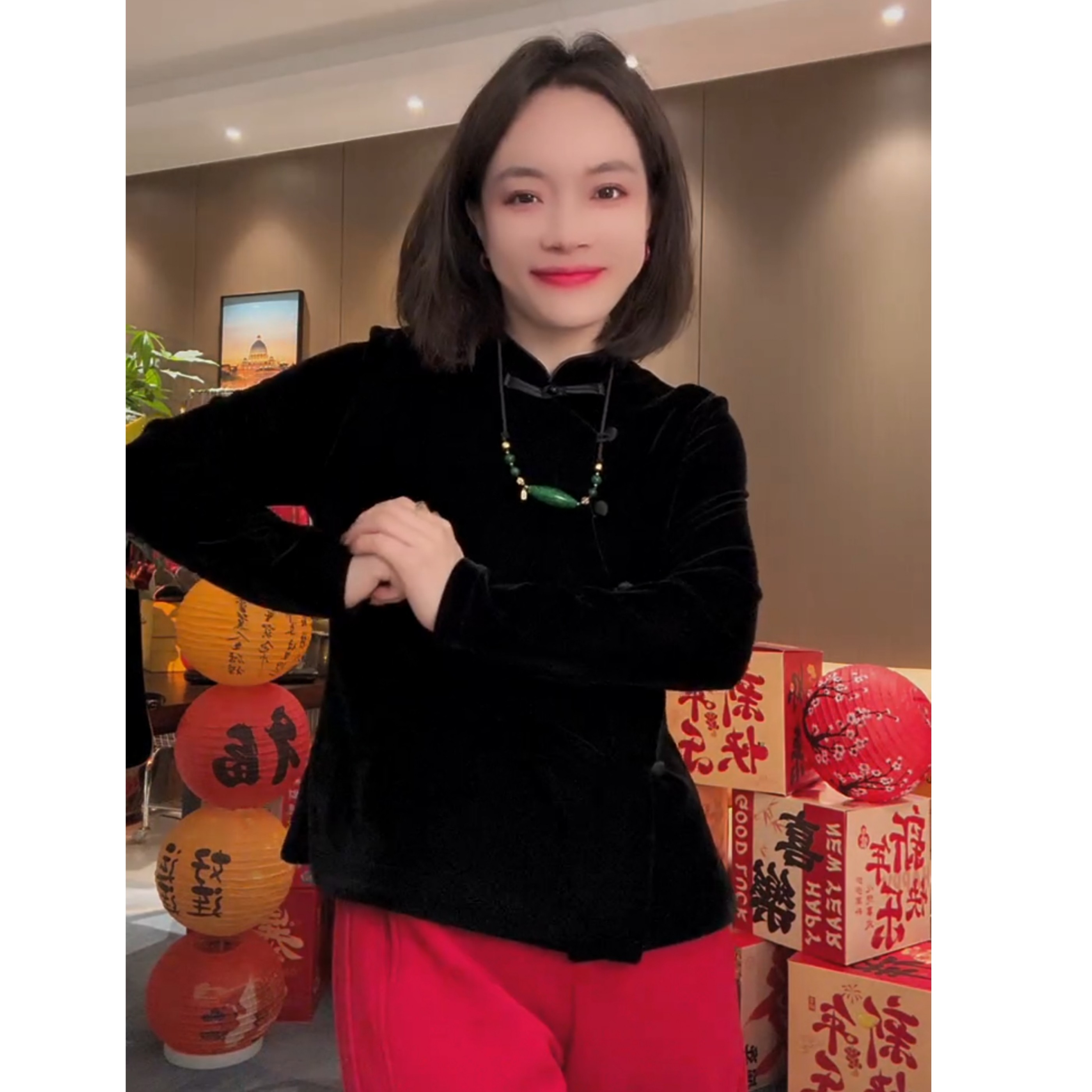 新中式立领盘扣长袖上衣女2025冬季新款加厚显瘦百搭气质衬衫高级,淘宝优惠券,粉丝福利购,淘宝优惠卷