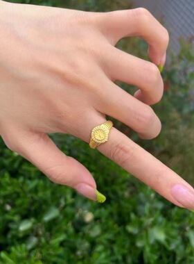 时钟手表戒指女潮款个性时尚高颜值指环开口个性创意闺蜜饰品礼物
