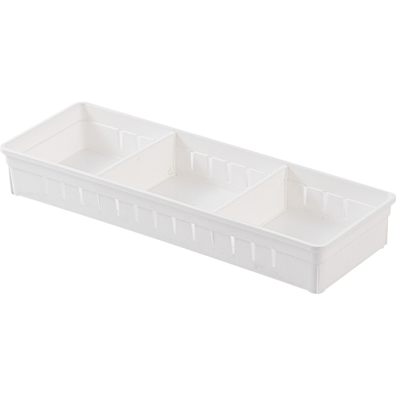 抽屉分类收纳盒厨房餐具分格盒多功能文具杂物整理盒透明塑料分隔