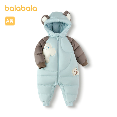 巴拉巴拉婴儿羽绒服连体衣造型萌