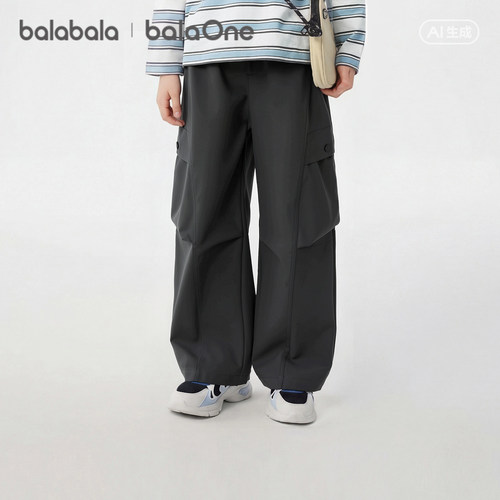 【balaOne】巴拉巴拉童装儿童裤子男童长裤女童宝宝工装裤26秋装 - 图0