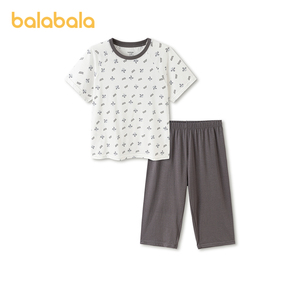 巴拉巴拉儿童夏季短袖短裤家居服套装