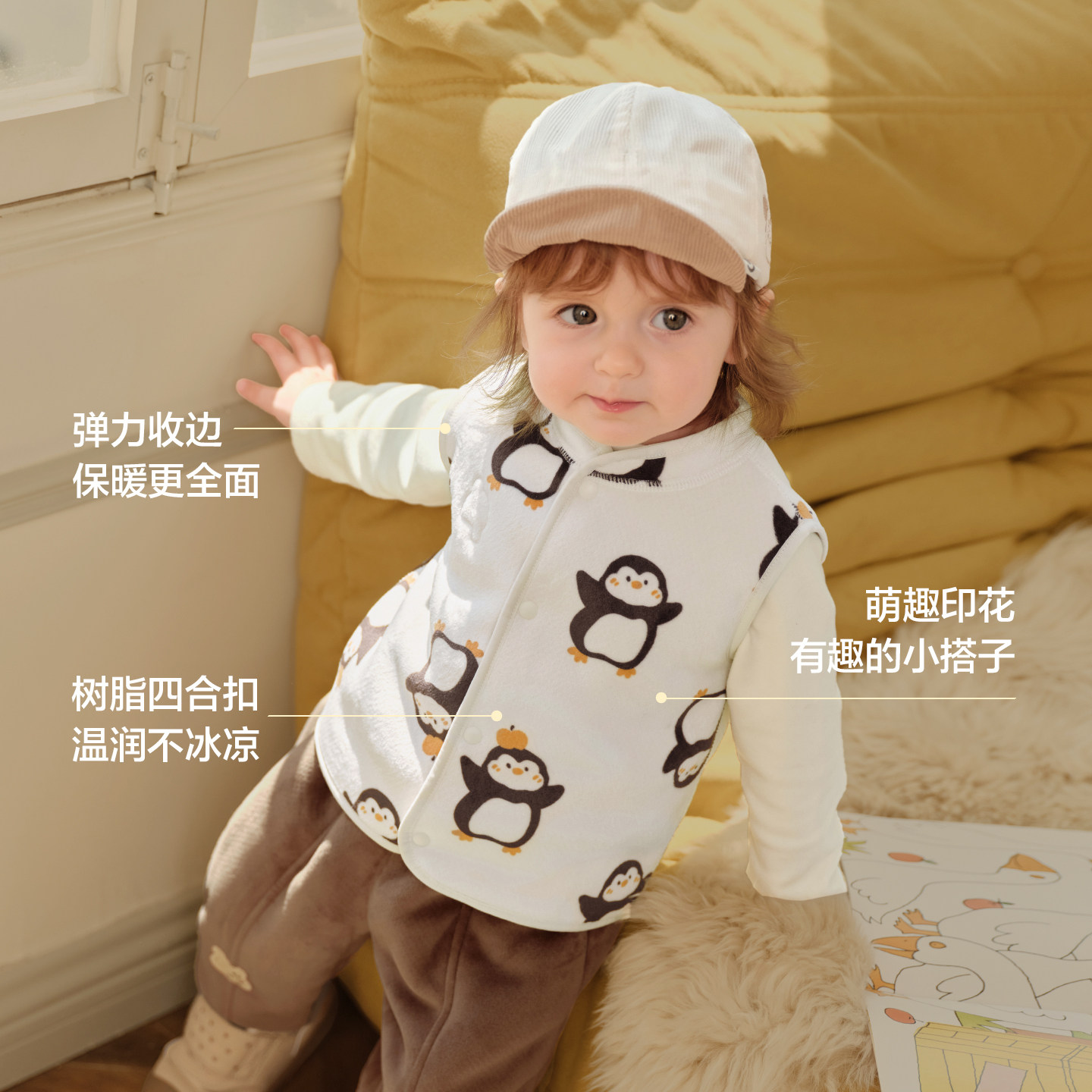 巴拉巴拉童装宝宝马甲婴