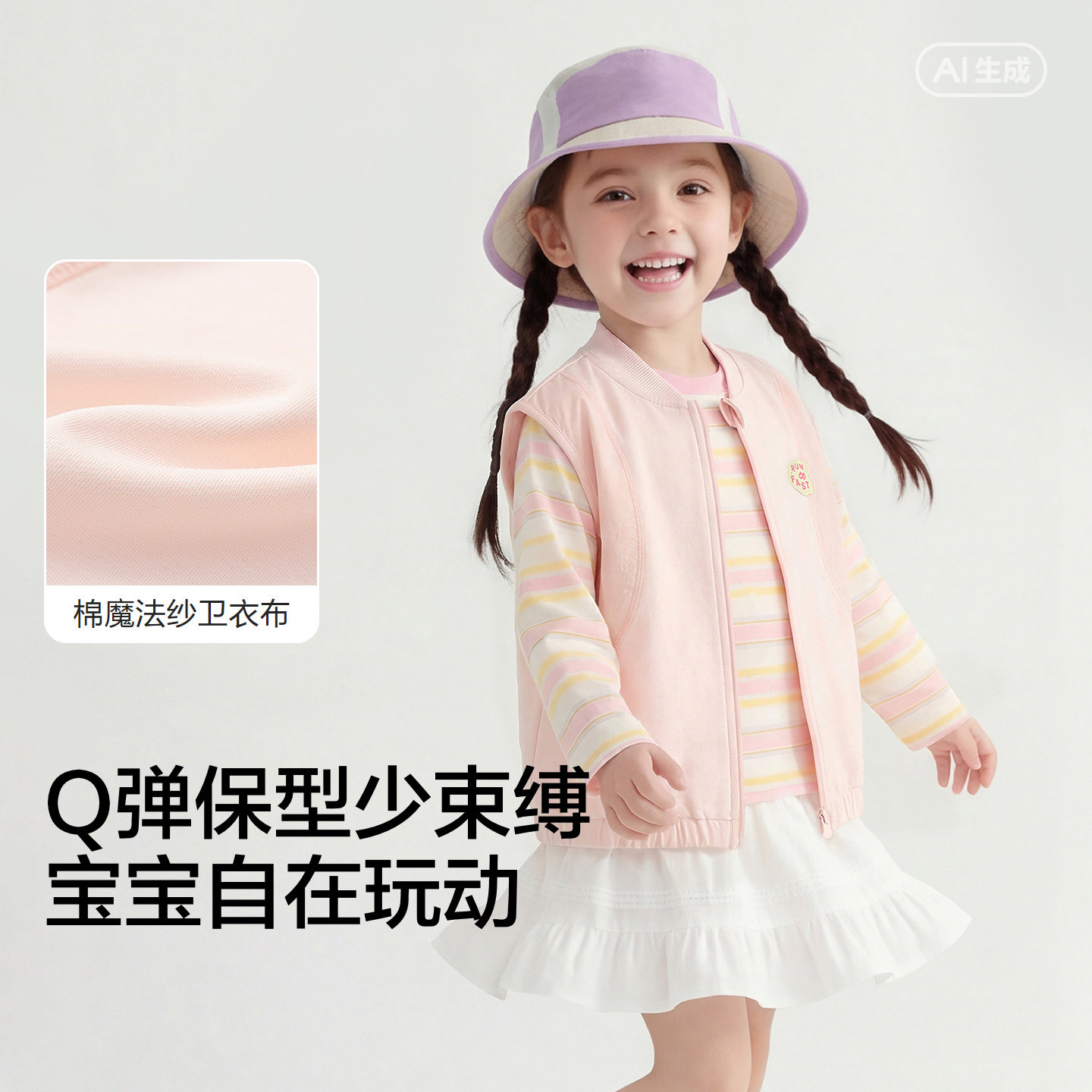 巴拉巴拉童装儿童马甲男童女童2026新款宝宝春装装小童休闲背心萌