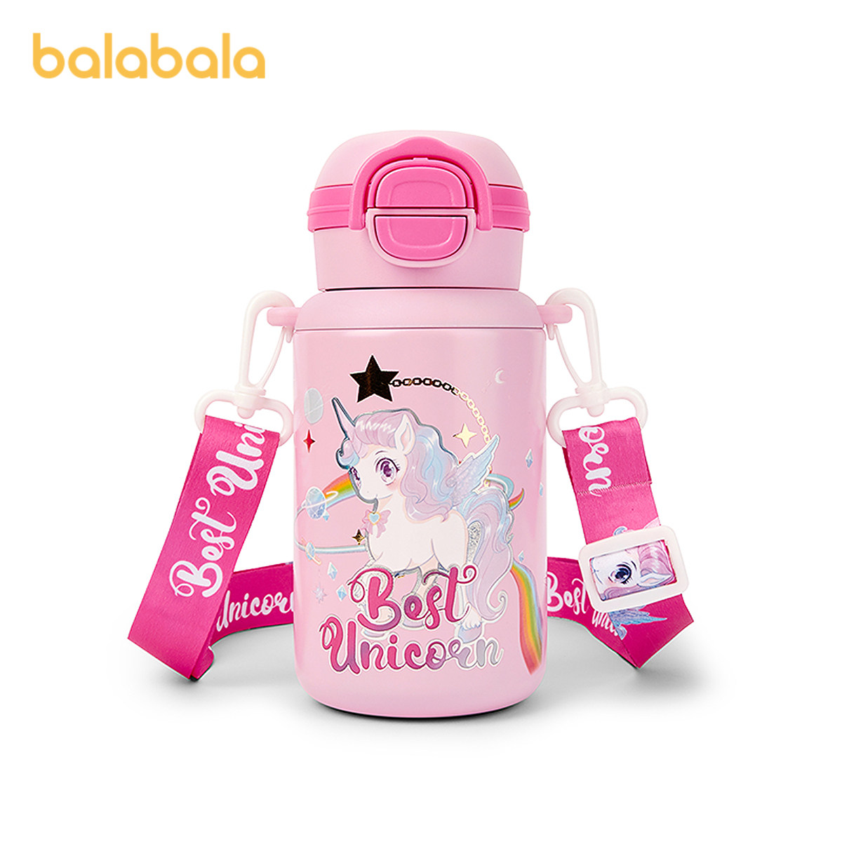 巴拉巴拉儿童保温杯女童一杯双饮盖水杯卡通时尚可爱便携户外潮流,淘宝优惠券,粉丝福利购,淘宝优惠卷