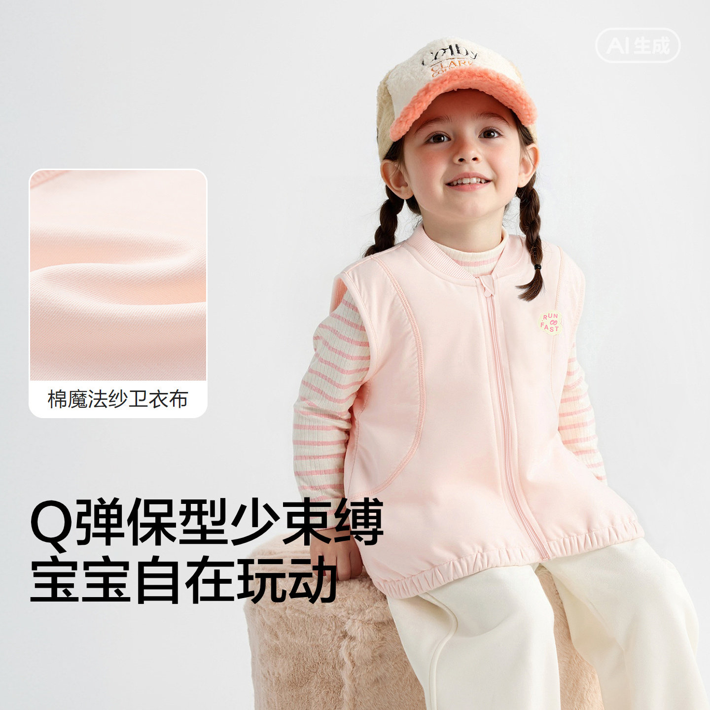 巴拉巴拉童装儿童马甲男童女童2026新款宝宝春秋装小童休闲背心萌,淘宝优惠券,粉丝福利购,淘宝优惠卷