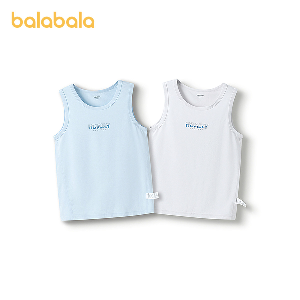 巴拉巴拉儿童背心打底无袖男女童睡衣空调服防着凉透气两件装春秋
