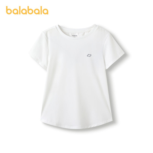 Balabala Kinderbekleidung T-Shirt 2025 Kinder und Mädchen Frühling und Sommer Kurzarm große Kinder Sport Jungen schnell trocknende Tops