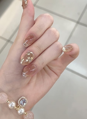 小红书紫紫Nail同款手链粉晶珍珠