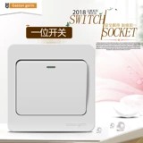 86 Тип двойного двойного переключателя с двойным контролем, одна разомкнутая восемь панель -отверстия, два трех трех сокета, пять -отверстие, скрытое домашнее использование