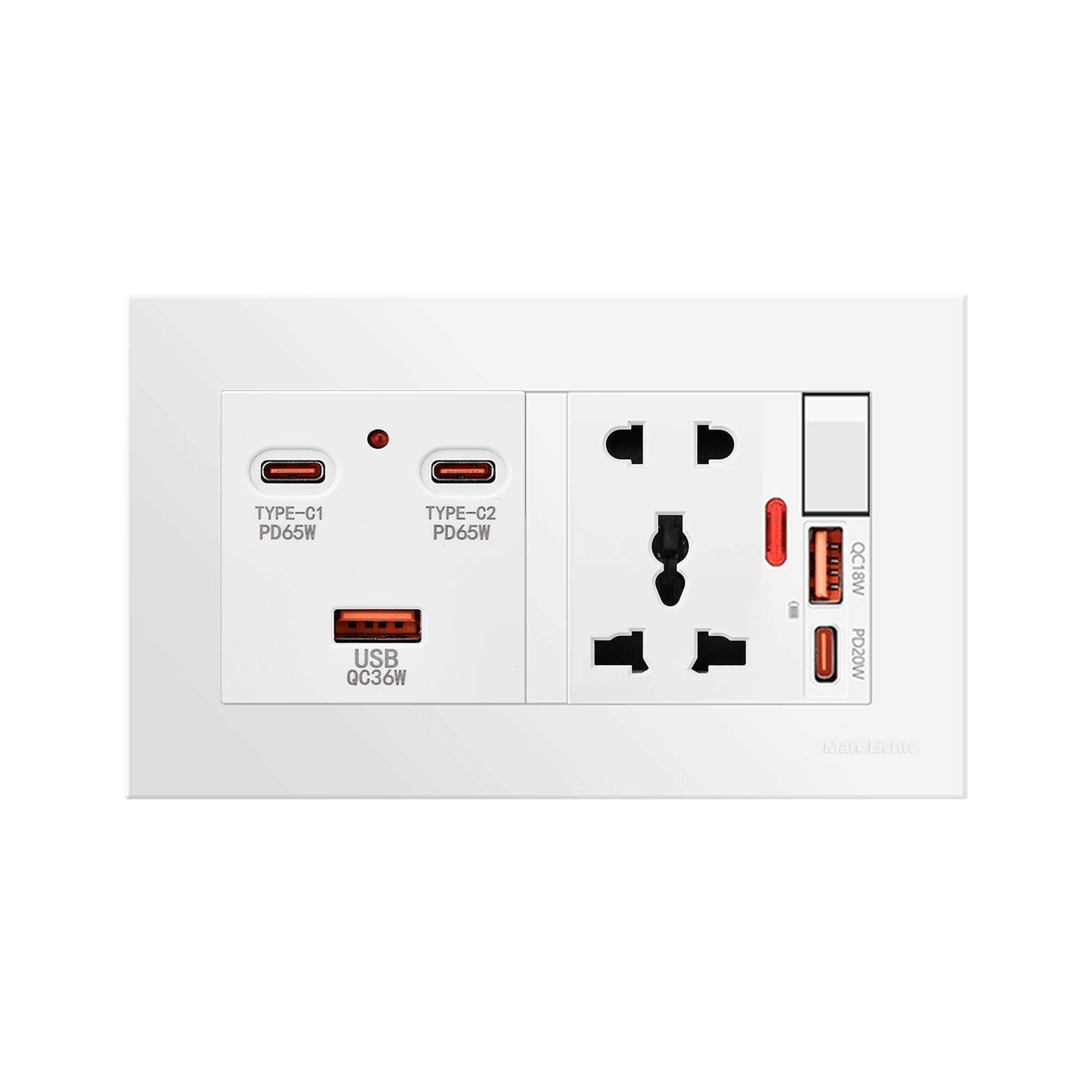 港澳版146型双联英标英式13A三孔插座USB充电type-c 65w快充插座,淘宝优惠券,粉丝福利购,淘宝优惠卷