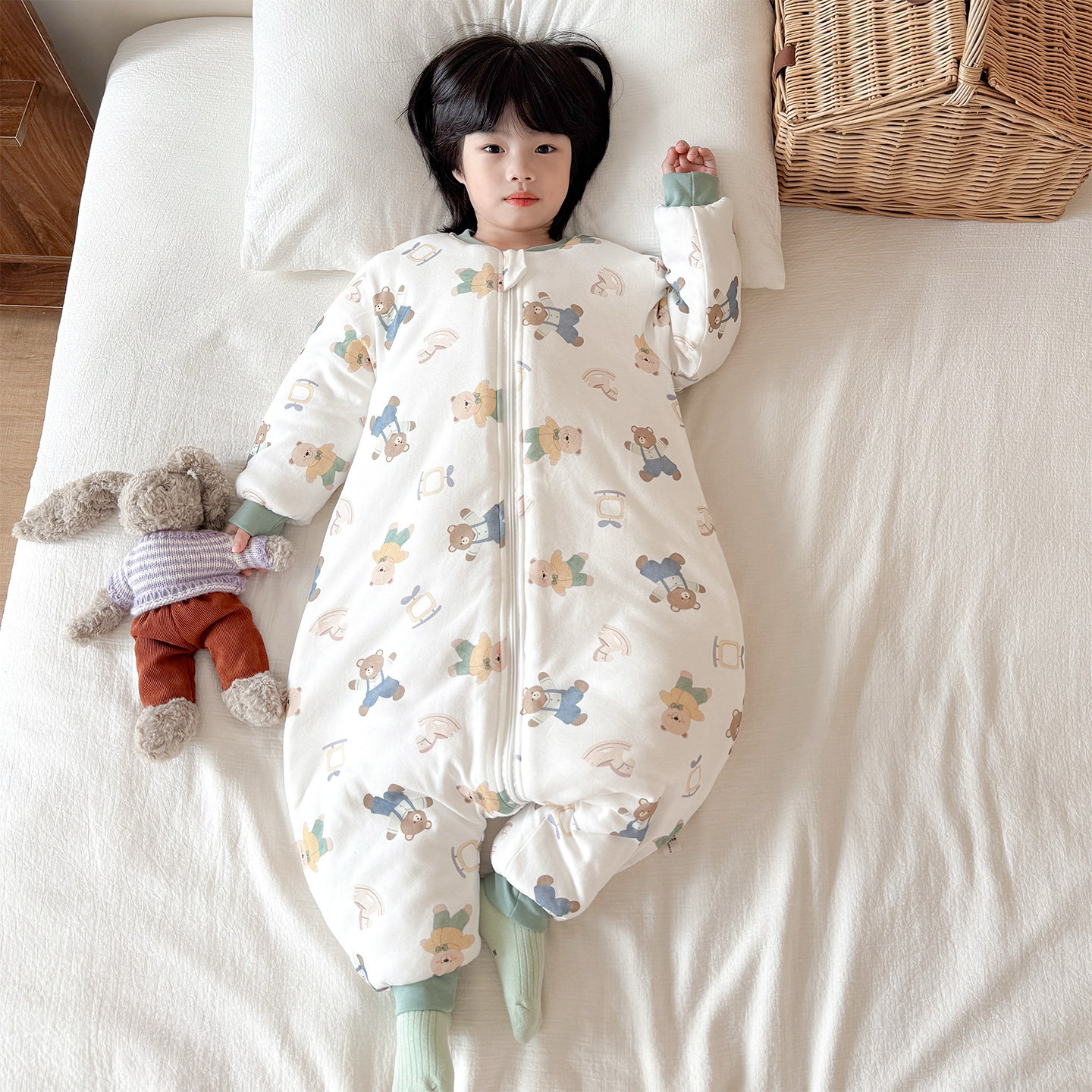 冬季加厚儿童连体睡衣夹棉防寒宝宝纯棉睡袋防着凉男童秋冬家居服,淘宝优惠券,粉丝福利购,淘宝优惠卷