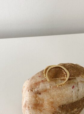 欧美风开口链条流苏可调节戒指