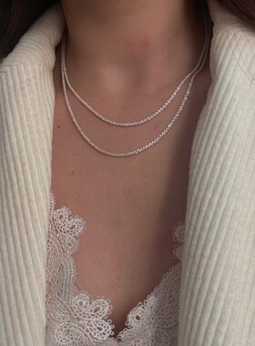 欧美小众设计百搭闪光锁骨链