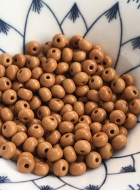 橄榄核苹果圆珠 散珠子弟珠光珠手链脖挂小隔珠DIY饰品配件文玩珠