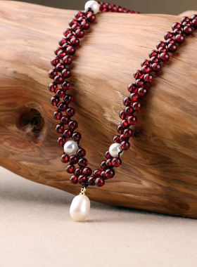 颈链短款时尚高级珍珠吊坠女