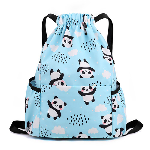 轻便潮流儿童包户外旅行包收纳包跳舞包学生背包补习包双肩抽绳包 - 图0
