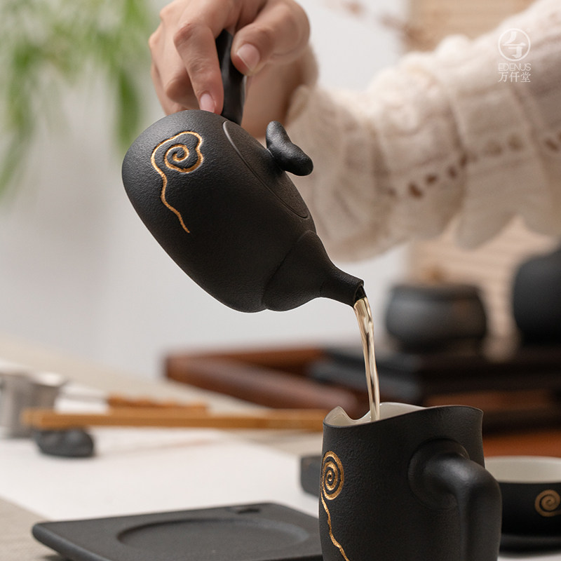 万仟堂茶具套装家用高档轻奢陶瓷功夫茶具整套高端送礼茶具初茶,淘宝优惠券,粉丝福利购,淘宝优惠卷