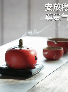 万仟堂中式柿子宫墙红香薰炉