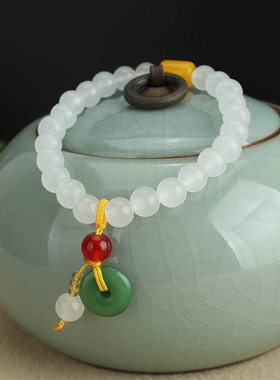 复古琉璃平安扣小清新