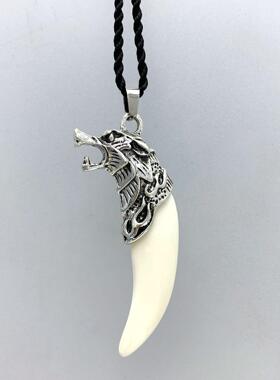 霸气潮人藏獒牙个性狼牙吊坠