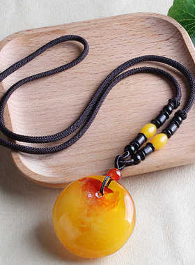 树脂仿蜜蜡棉麻绳男女通用民族风