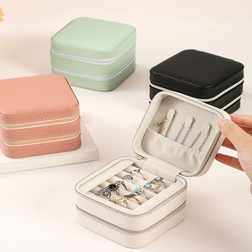 多层多功能镜子收纳盒收纳简约便携家用大学生宿舍首饰盒化妆台 - 图0