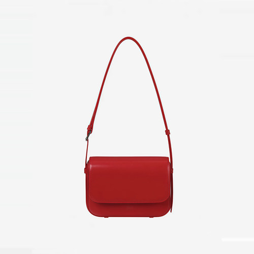 新款韩国stand红色单肩包女夏里尔德豆腐马鞍包发财包斜挎小方包 - 图3