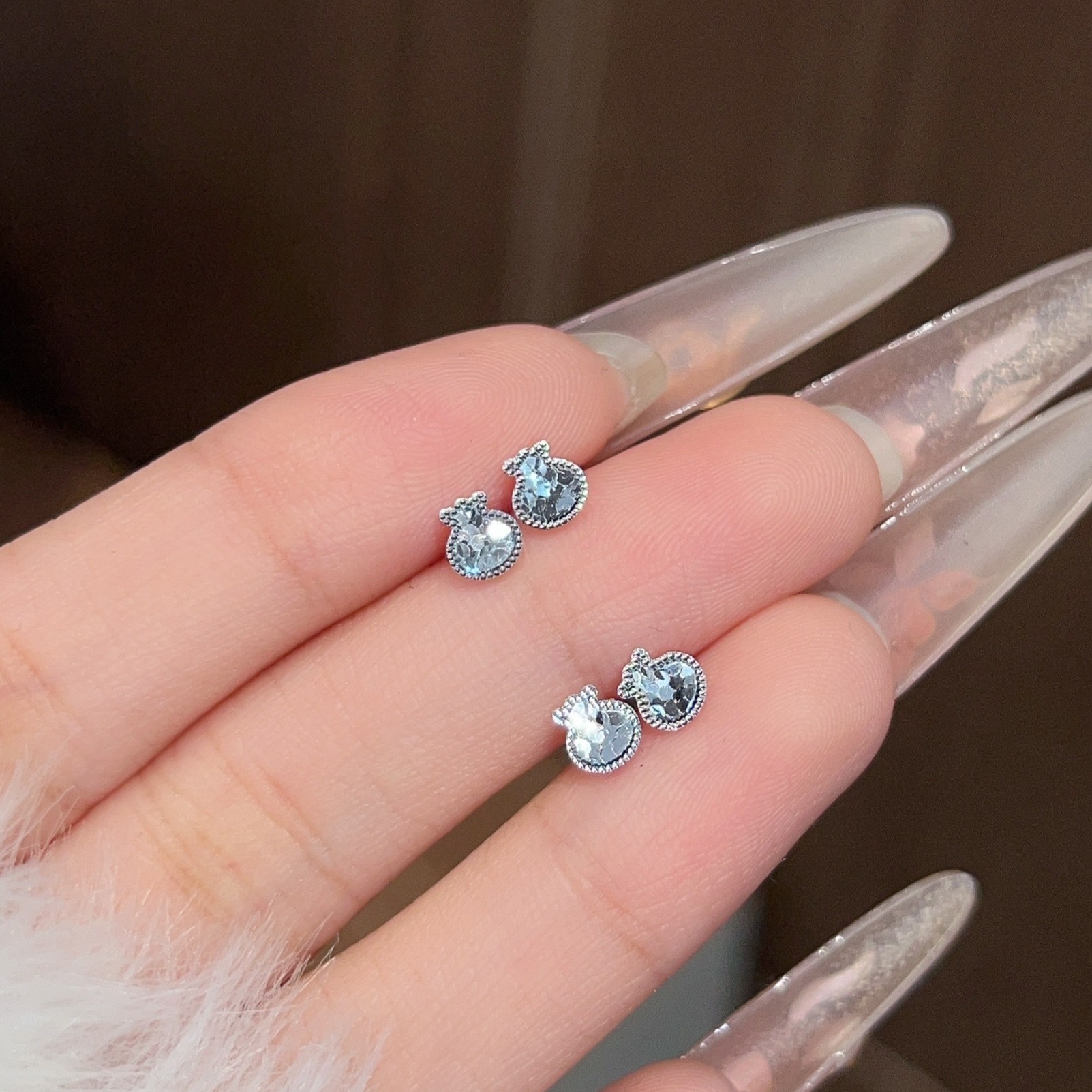 s925蝴蝶结四叶草纯银耳钉女迷你小巧精致小耳环耳饰女友闺蜜,淘宝优惠券,粉丝福利购,淘宝优惠卷