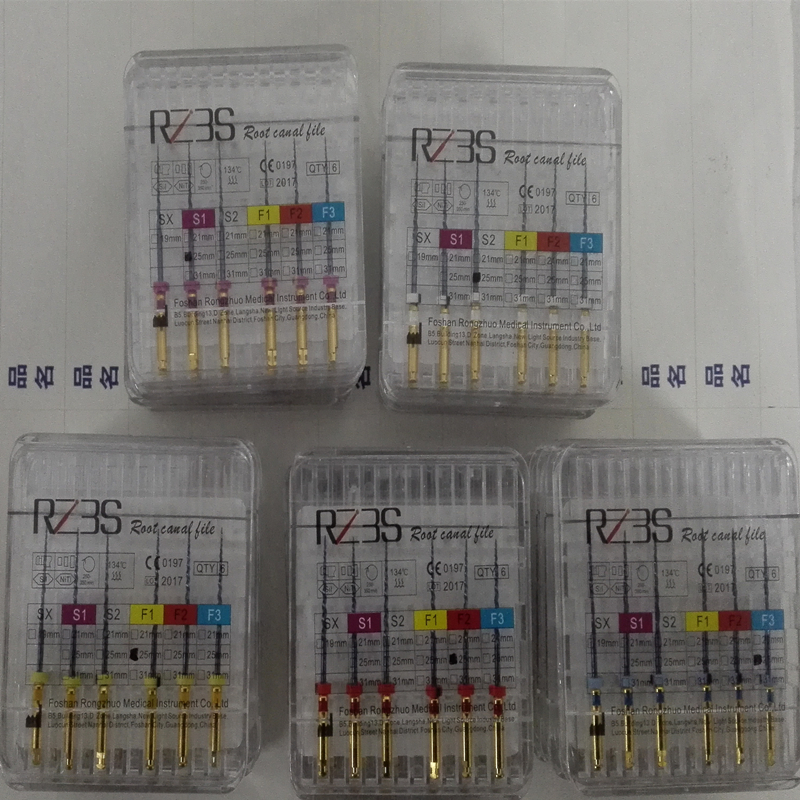 牙科热激活预成型锉预弯机用镍钛扩大针根管锉大锥度锉正品6支装 - 图1