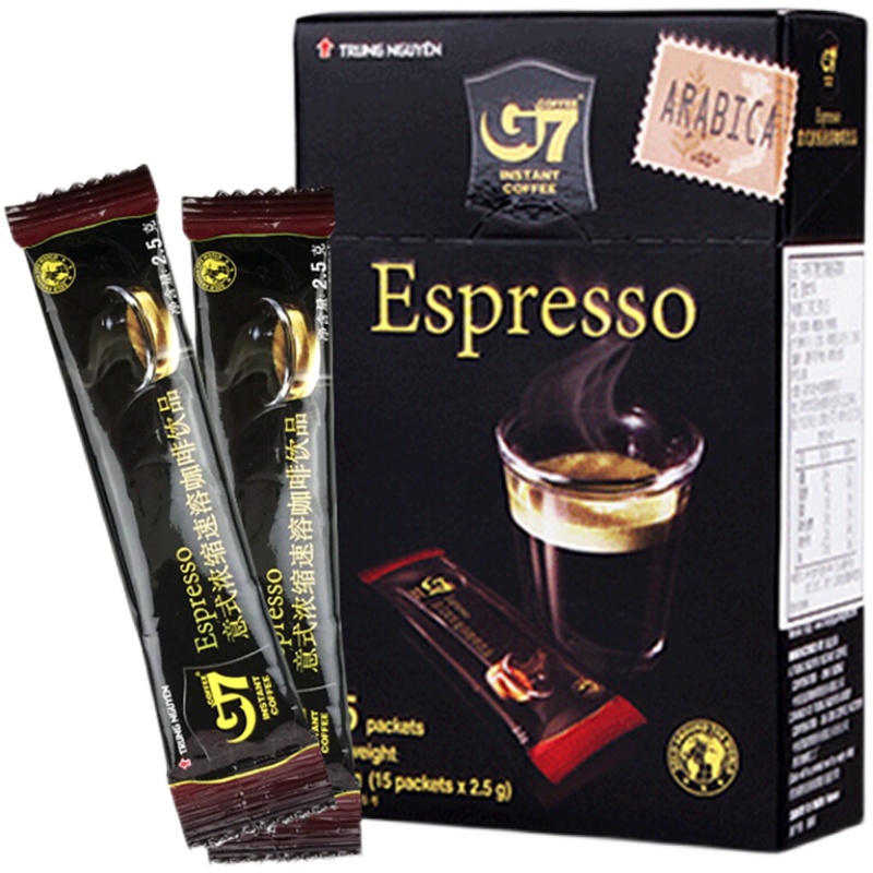 越南进口中原G7黑咖啡 ESPRESSO意式浓缩提神速溶纯咖啡粉加强版 - 图3