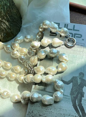 轻奢气质不规则人造巴洛克珍珠项链女2026新款高级感颈链锁骨链