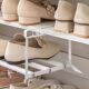Retractable shoe rack household shoe cabinet layered partition shoe rack
