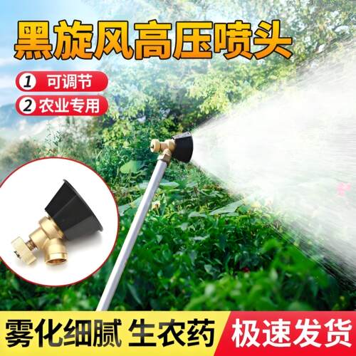 黑旋风打药喷头农用高压喷枪新款通用可调节防风打药机手摇喷雾器 - 图0