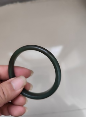 家有和田手镯58-59圈和田玉青海料蓝调细条