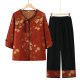 Grandma's summer mid-sleeve suit, loose clothes for the elderly
