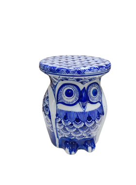 陶瓷青花瓷花瓶摆件猫头鹰茶罐子家居客厅插花电视柜装饰摆设花器