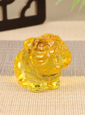 水晶老虎摆件十二生肖吉祥物客厅家居工艺品朋友高端生日礼物