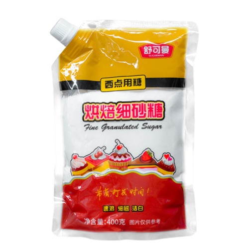 舒可曼细砂糖400g白糖白砂糖蛋糕面包西点饼干食用材料烘焙用糖