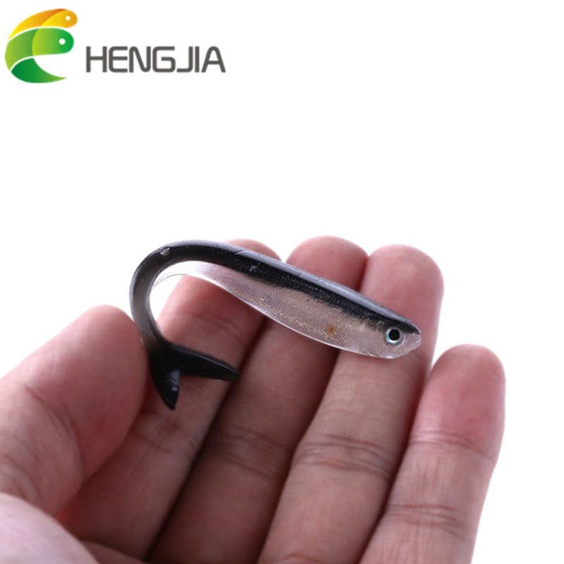 HENG JIA Two Color Small Fish Soft Bait Fishing Loach 8CM - 图1