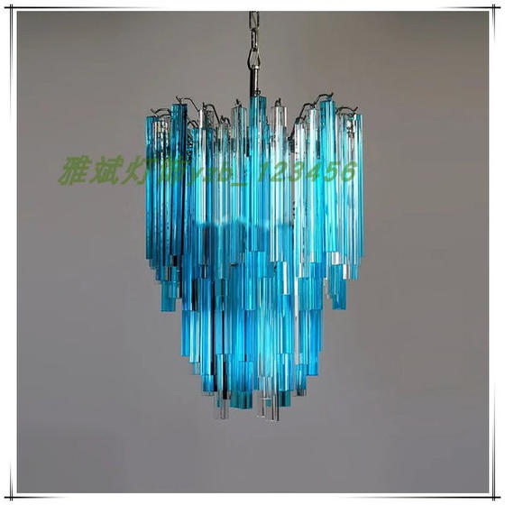 French retro foreign trade glass living room chandelier designer French retro restaurant bar island crystal chandelier