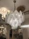 Postmodern feather glass piece model house chandelier