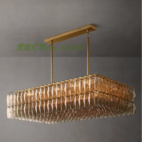 North America rh chiara American simple post-modern light luxury Hong Kong style ins island Taiwanese restaurant crystal glass chandelier