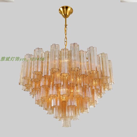 French living room MURANO art glass light luxury chandelier Italian style medieval style villa hotel bedroom restaurant chandelier